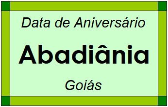 Data de Aniversário da Cidade Abadiânia