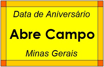 Data de Aniversário da Cidade Abre Campo