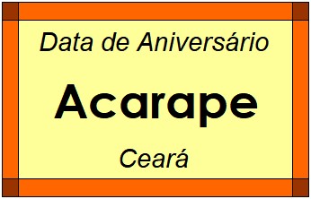 Data de Aniversário da Cidade Acarape