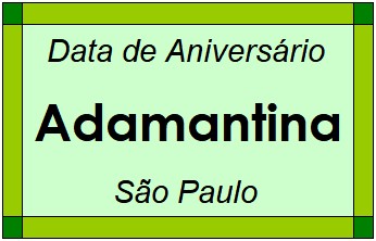 Data de Aniversário da Cidade Adamantina