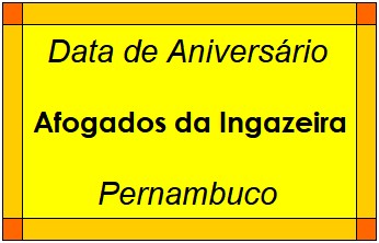 Data de Aniversário da Cidade Afogados da Ingazeira