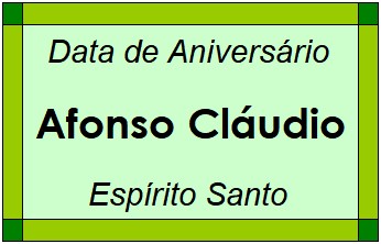 Data de Aniversário da Cidade Afonso Cláudio