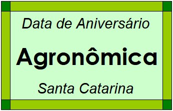 Data de Aniversário da Cidade Agronômica