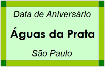 Data de Aniversário da Cidade Águas da Prata