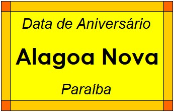 Data de Aniversário da Cidade Alagoa Nova