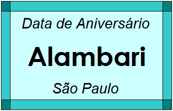 Data de Aniversário da Cidade Alambari