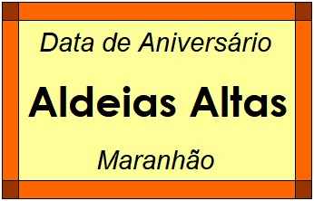 Data de Aniversário da Cidade Aldeias Altas