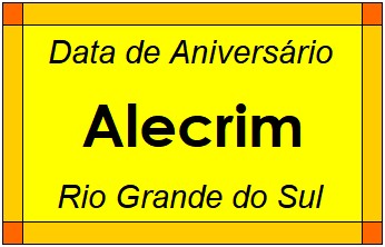 Data de Aniversário da Cidade Alecrim