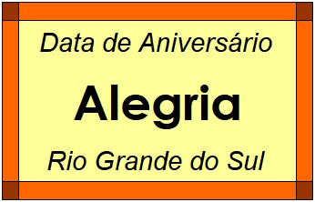 Data de Aniversário da Cidade Alegria