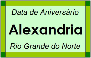 Data de Aniversário da Cidade Alexandria