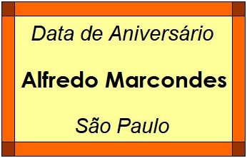 Data de Aniversário da Cidade Alfredo Marcondes