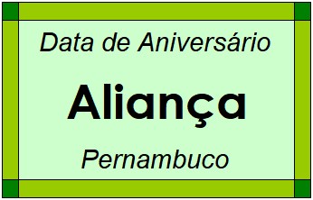 Data de Aniversário da Cidade Aliança