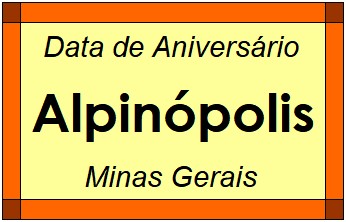 Data de Aniversário da Cidade Alpinópolis