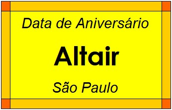 Data de Aniversário da Cidade Altair