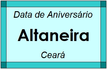 Data de Aniversário da Cidade Altaneira