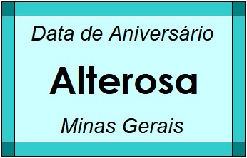 Data de Aniversário da Cidade Alterosa