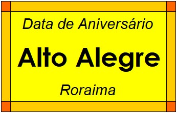 Data de Aniversário da Cidade Alto Alegre