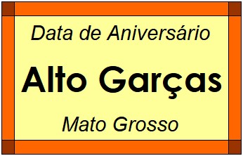 Data de Aniversário da Cidade Alto Garças