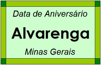 Data de Aniversário da Cidade Alvarenga