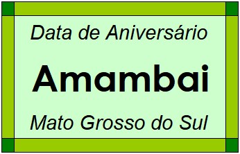 Data de Aniversário da Cidade Amambai