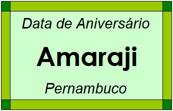 Data de Aniversário da Cidade Amaraji