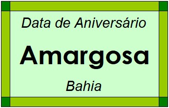 Data de Aniversário da Cidade Amargosa