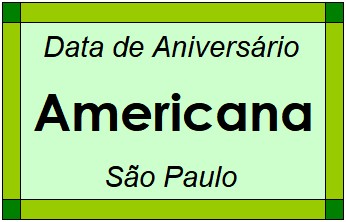 Data de Aniversário da Cidade Americana