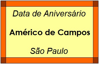 Data de Aniversário da Cidade Américo de Campos