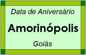 Data de Aniversário da Cidade Amorinópolis