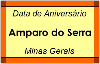 Data de Aniversário da Cidade Amparo do Serra