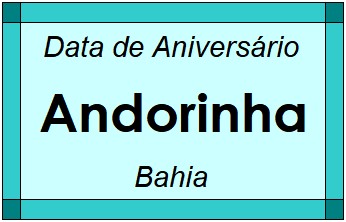 Data de Aniversário da Cidade Andorinha