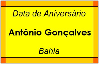 Data de Aniversário da Cidade Antônio Gonçalves