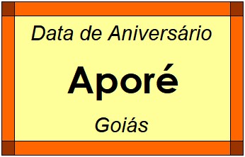 Data de Aniversário da Cidade Aporé