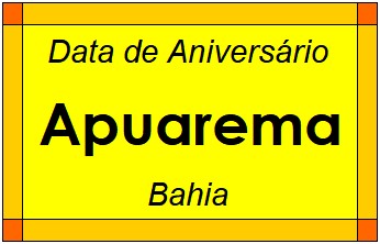 Data de Aniversário da Cidade Apuarema