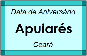 Data de Aniversário da Cidade Apuiarés