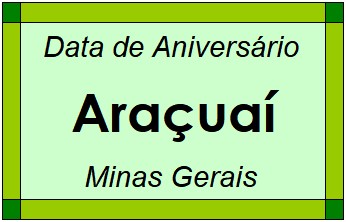 Data de Aniversário da Cidade Araçuaí