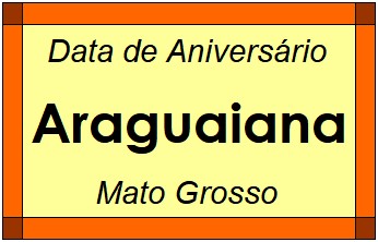 Data de Aniversário da Cidade Araguaiana