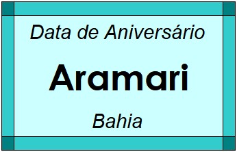 Data de Aniversário da Cidade Aramari