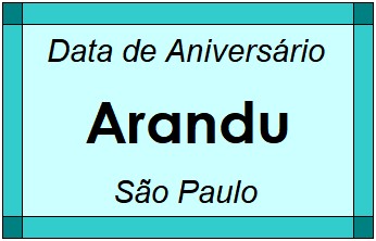 Data de Aniversário da Cidade Arandu