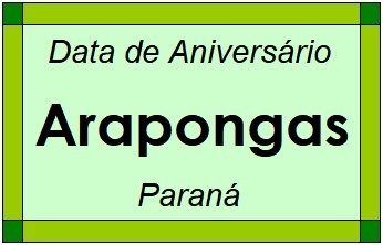 Data de Aniversário da Cidade Arapongas