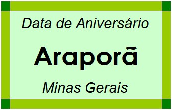 Data de Aniversário da Cidade Araporã