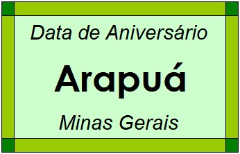 Data de Aniversário da Cidade Arapuá