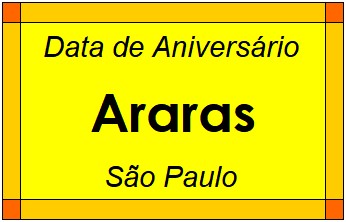 Data de Aniversário da Cidade Araras