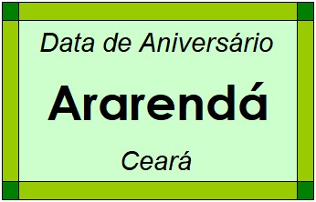 Data de Aniversário da Cidade Ararendá