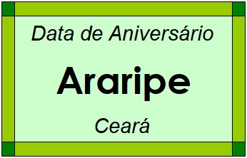 Data de Aniversário da Cidade Araripe