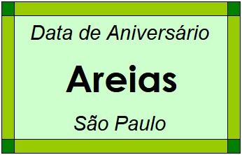 Data de Aniversário da Cidade Areias