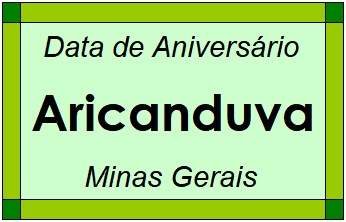 Data de Aniversário da Cidade Aricanduva