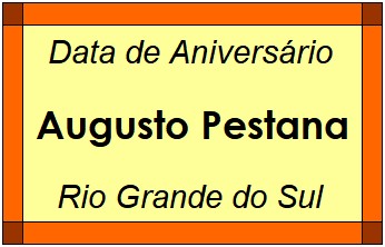 Data de Aniversário da Cidade Augusto Pestana