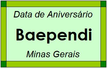 Data de Aniversário da Cidade Baependi