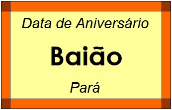 Data de Aniversário da Cidade Baião